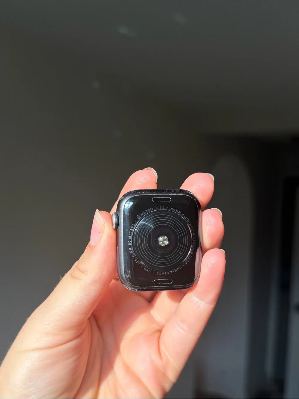 Apple Black Smartwatch with Navy Sport Band